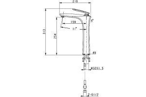 Смеситель для раковины Timo Helmi (4011/00-16F) - 3