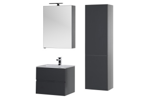 Зеркало-шкаф Aquanet Алвита 70 серый антрацит - 3