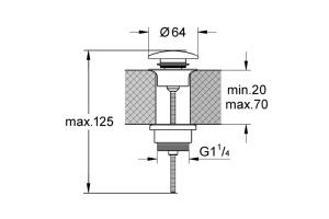 Донный клапан Kerasan бургундский матовый (923375) - 2