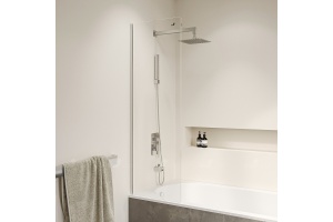  Шторка на ванну RGW Screens SC-056-8 40х150 профиль хром стекло прозрачное - 2