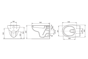 Инсталляция для унитаза TECE now 9400412 кнопка хром глянцевый - 3