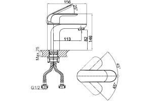 Смеситель D&K Gondolla DA1022118 для раковины - 2