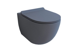 Унитаз подвесной Esbano Garcia с сиденьем микролифт, серый матовый (ESUPGARCGM) - 2