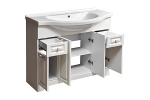 Тумба под раковину Stella Polar Кармела Эльбрус 100 белый - 3