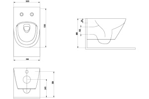Унитаз подвесной beWash Bogen 88303601 с сиденьем микролифт, с функцией биде белый - 3