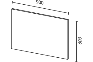 Зеркало Sanvit Панорама 90 с подсветкой черный - 3