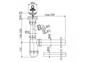 Сифон для раковины AlcaPlast A41P - 3