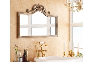 Ванна из искусственного камня Фэма Салерно 2 белая, ножки золото, со смесителем - 3