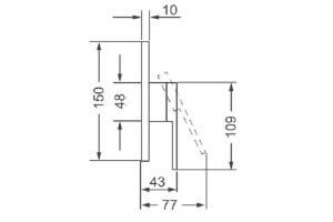 Смеситель для душа встраиваемый Villeroy&Boch Subway 2.0 хром - 2