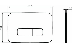 Клавиша смыва Ideal Standard Oleas черный матовый - 3