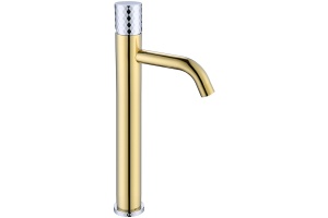 Смеситель Boheme Stick 122-GCR для раковины, gold diamond chrome