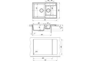 Мойка Flortek Консул 760 К, жасмин FS  - 2