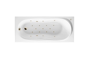 Акриловая ванна Excellent Sekwana 170х75 белая бронза с гидромассажем