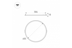 Встраиваемый светодиодный светильник Arlight DL-Edge-R600-50W Day4000 020438(1) - 2