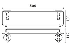 Полка Art&Max Antic Crystal AM-E-2682SJ-Cr - 3