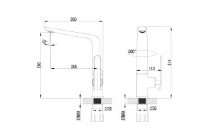 Смеситель для кухонной мойки Lemark Melange белый, хром (LM4905CW) - 2