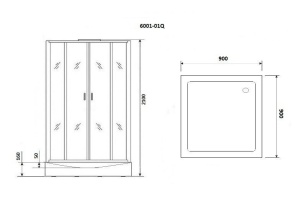 Душевая кабина Niagara Premium NG-6001-01Q 90х90х210 - 3