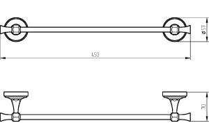 Полотенцедержатель Migliore Fortuna 27658 хром - 2