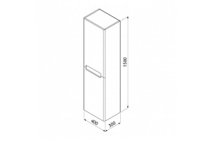 Шкаф-пенал IDDIS Edifice 40 подвесной белый (EDI40W0i97) - 3