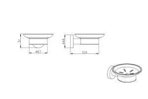Мыльница AQUATEK ВЕГА AQ4003MB, матовый черный - 2