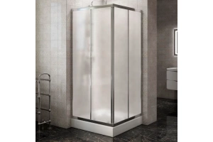 Душевой уголок BelBagno Due 90х90 профиль хром стекло рифленое