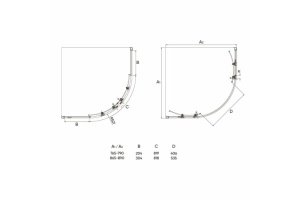 Душевой уголок Veconi Rovigo 80х80, черный (RV107B-80-01-C4) - 2