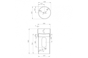 Напольная раковина Abber Kristall 45 бирюзовая - 3
