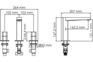 Смеситель для раковины Wasserkraft Naab 8635 хром - 3