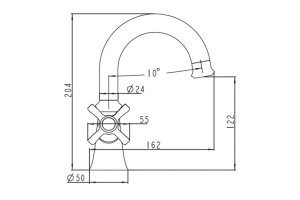 Смеситель Kaiser Carlson Lux 11211 для раковины - 2