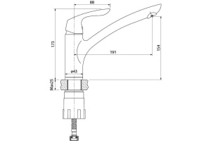 Смеситель Iddis Kitchen Line K10SB00i05 для кухонной мойки - 3