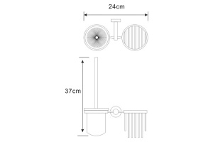 Держатель освежителя воздуха Wasserkraft Donau K-9435 с ершиком - 2