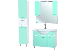 Мебель для ванной Bellezza Мари 105 белая/салатовая - 2