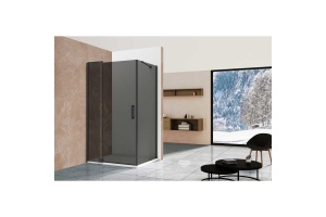 Душевой уголок Vincea Extra 100х80 профиль черный стекло тонированное  - 2