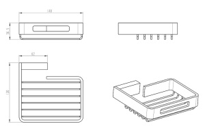 Держатель для губки Boheme Q черный - 2
