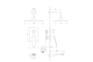 Душевой комплект Lemark Allegro LM5922CW - 2