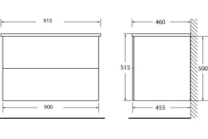 Мебель для ванной BelBagno Etna 90 rovere moro - 3