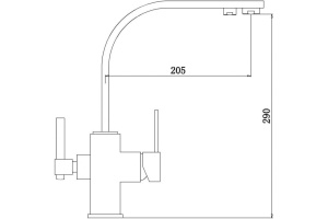 Смеситель Zorg Sanitary ZR 332 YF nickel для кухонной мойки - 2