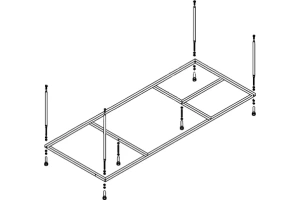 Металлический каркас для акриловой ванны (PLANE-180-90-MF-R)