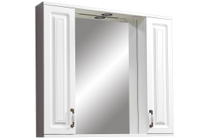 Зеркало-шкаф Stella Polar Кармела 90 с подсветкой белый