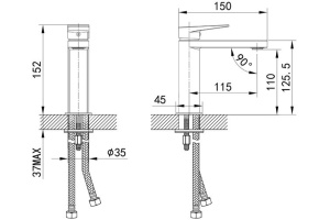 Смеситель Iddis Bridge BRDSB00i01 для раковины - 3