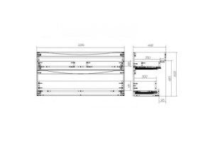 Тумба под раковину Belbagno Marino 110 светлое дерево - 3