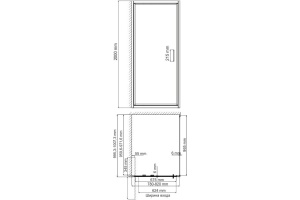 Душевой уголок Wasserkraft Salm 27I29 80x100 см - 3