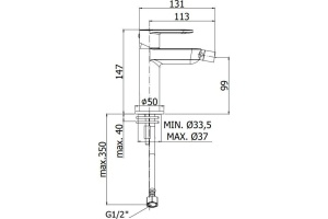 Смеситель Paffoni Candy CA131CR для биде - 2