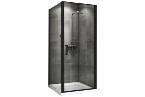 Душевой уголок Abber Sonnenstrand 100х80 черный, матовый (AG04100B-S80B)