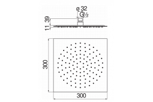 Верхний душ Nobili 30 хром (AD139/118CR) - 2
