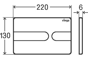 773175 Prevista Панель смыва для унитазов Visign for style 23, пластик, черный насыщенный, модель  8613.1 - 3