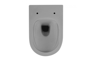 Унитаз подвесной Abber Bequem безободковый с сиденьем микролифт серый матовый - 3