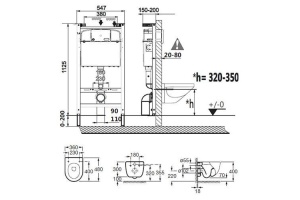 Комплект Roca Meridian 893104110 подвесной унитаз + инсталляция + кнопка - 3