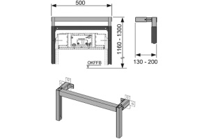 Комплект крепления для инсталляций TECE Profil 9380002 телескопический - 2