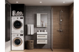 Зеркало-шкаф Aquaton Ронда 60 с подсветкой светлое дерево - 3